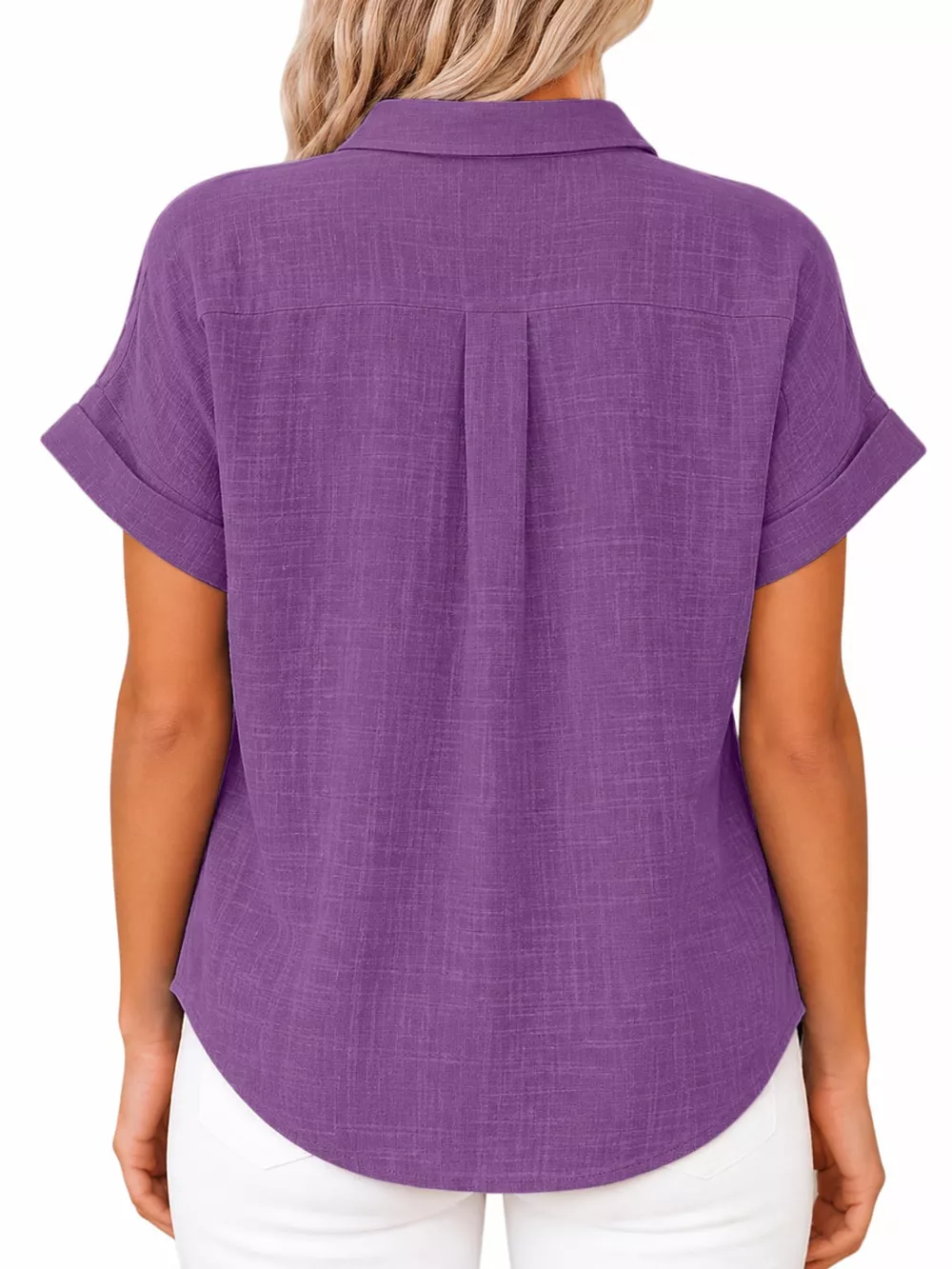Full Size Button Up Short Sleeve Shirt Plus Size, image 53