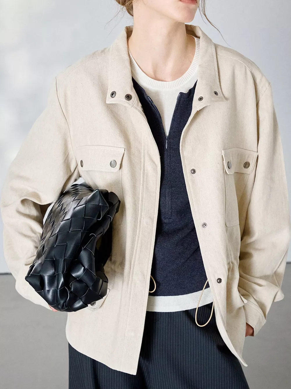 Multi-Pocket Snap Down Jacket, image 3