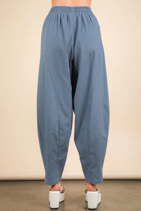 Solid Barrel Comfy Woven Pants, image 3