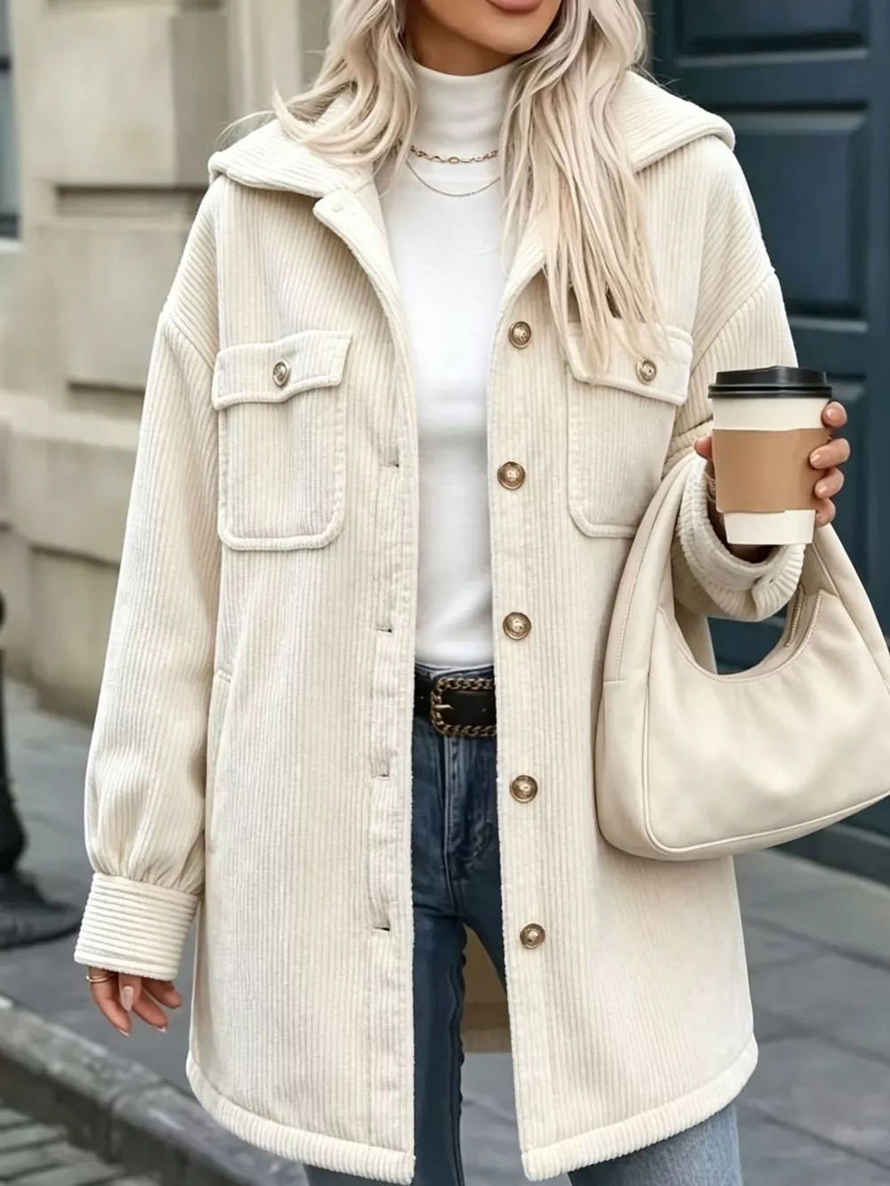 Corduroy Button-Down Outerwear