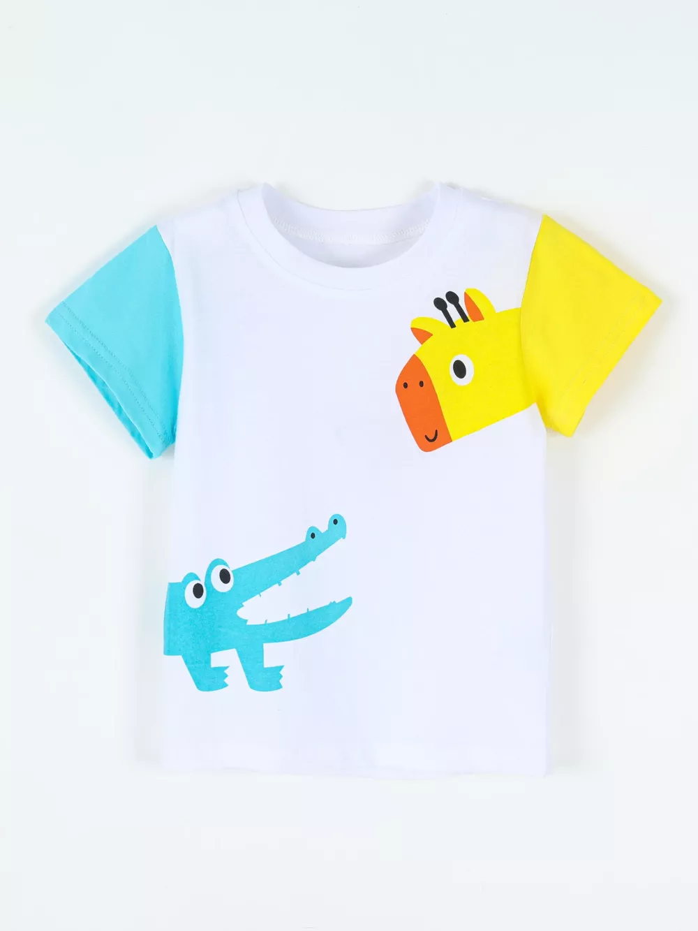 Children's Animal Print Color Block T-Shirt, image 2