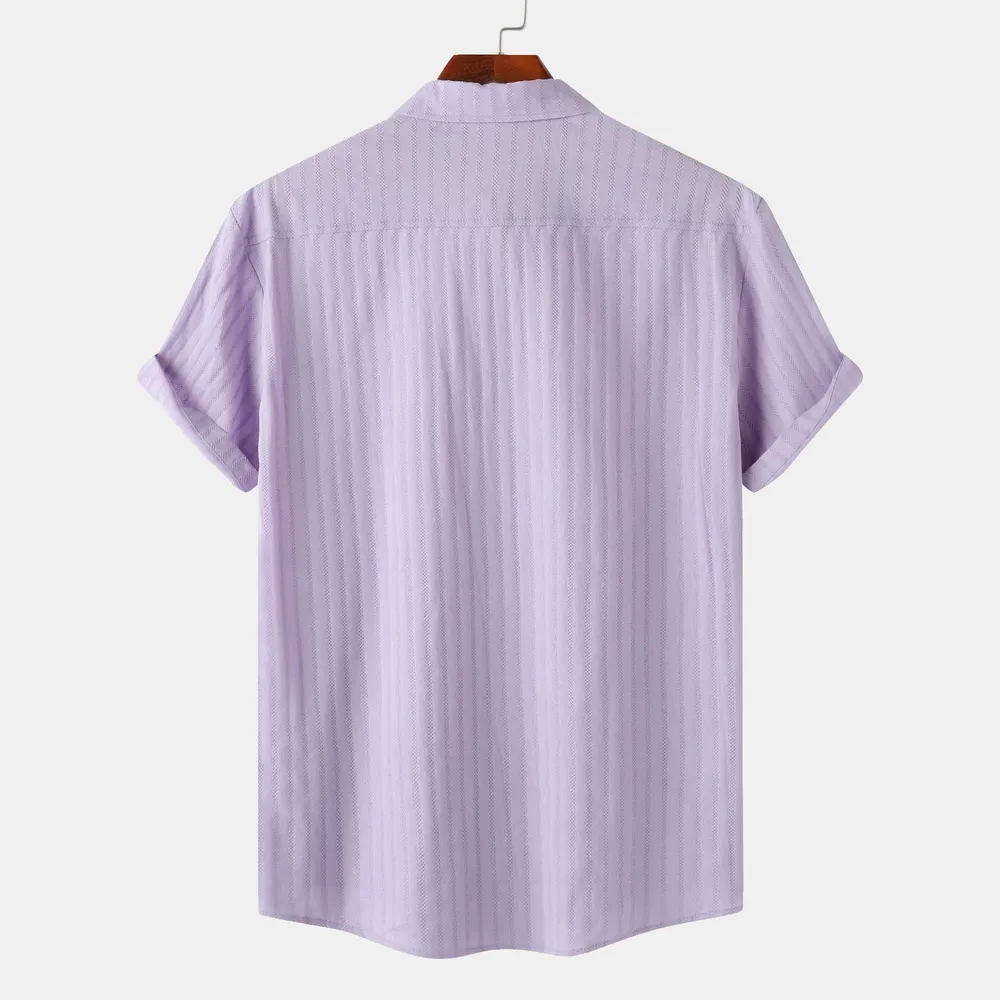 Men's Casual Short Sleeve Button Down Shirt, image 3