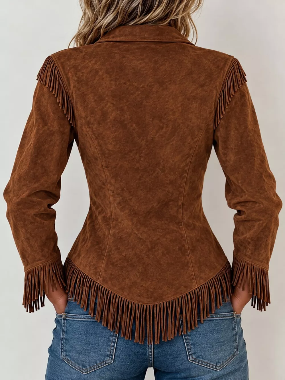 Full Size Fringed Button Up Shirt Plus Size, image 18