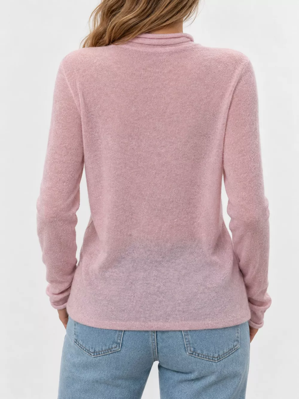 Sheer Turtleneck Knit Top, image 11