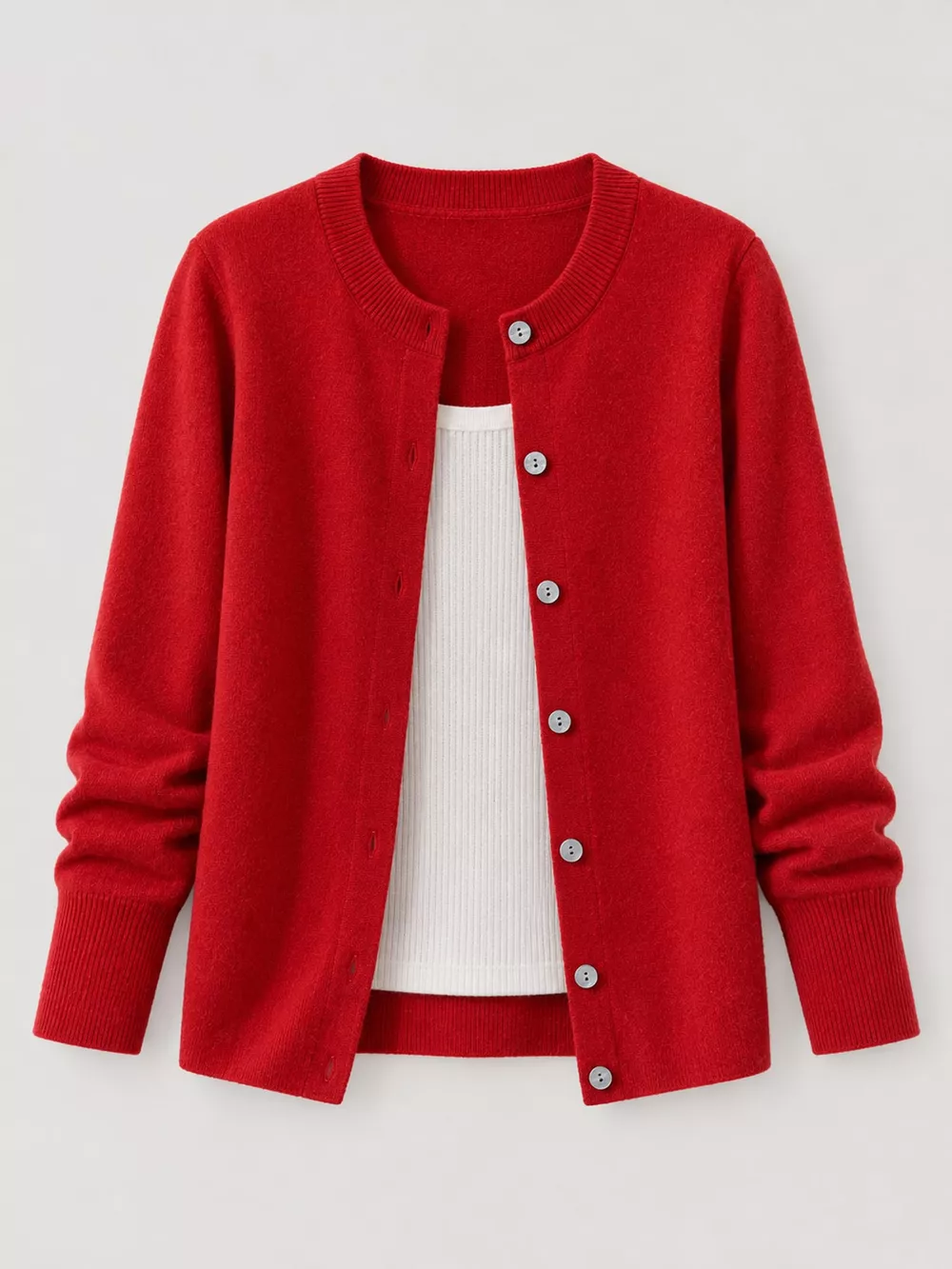 Crew Neck Button-Down Cardigan, image 67