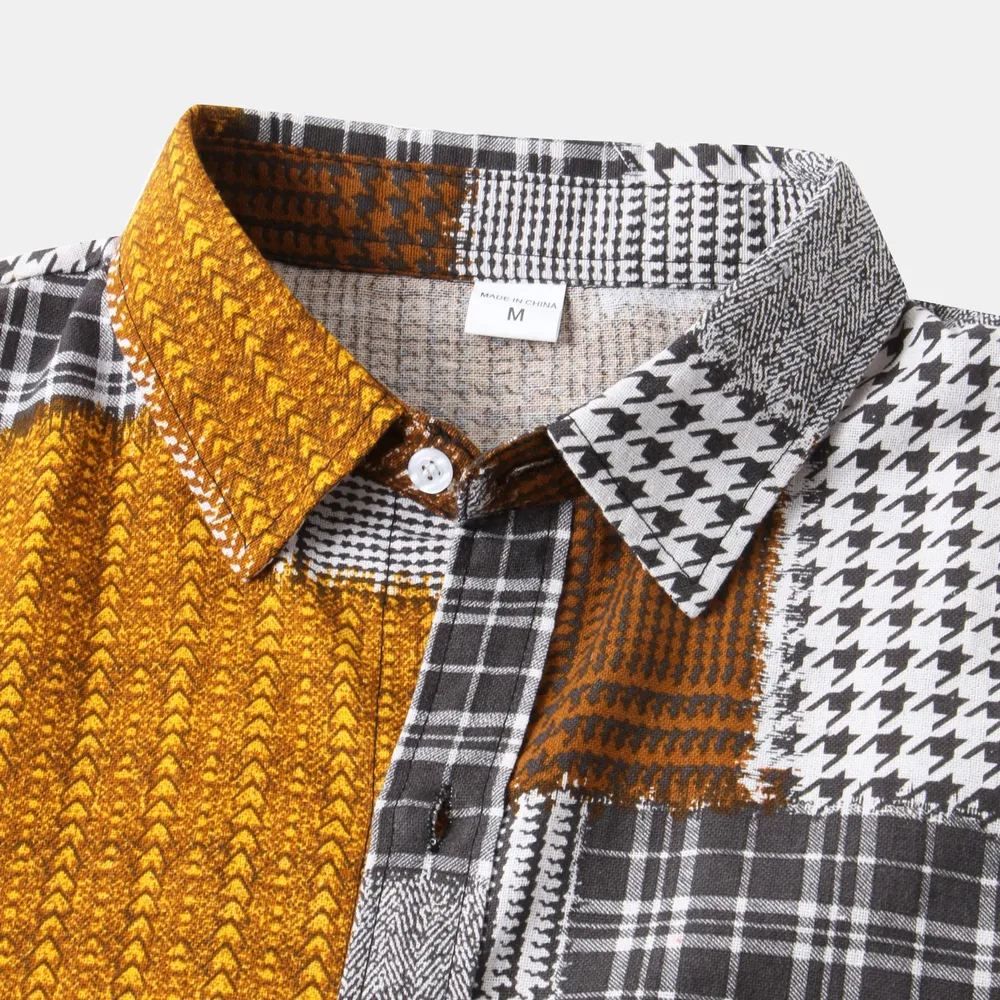 Men's Plus Size Plaid Short Sleeve Button-Up Shirt, image 18