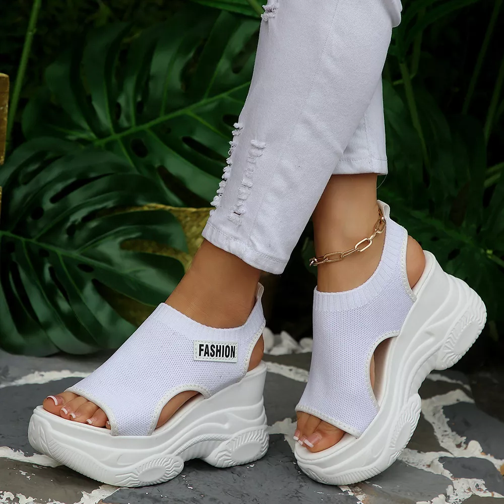 Open Toe Platform Wedge Sandals, image 6