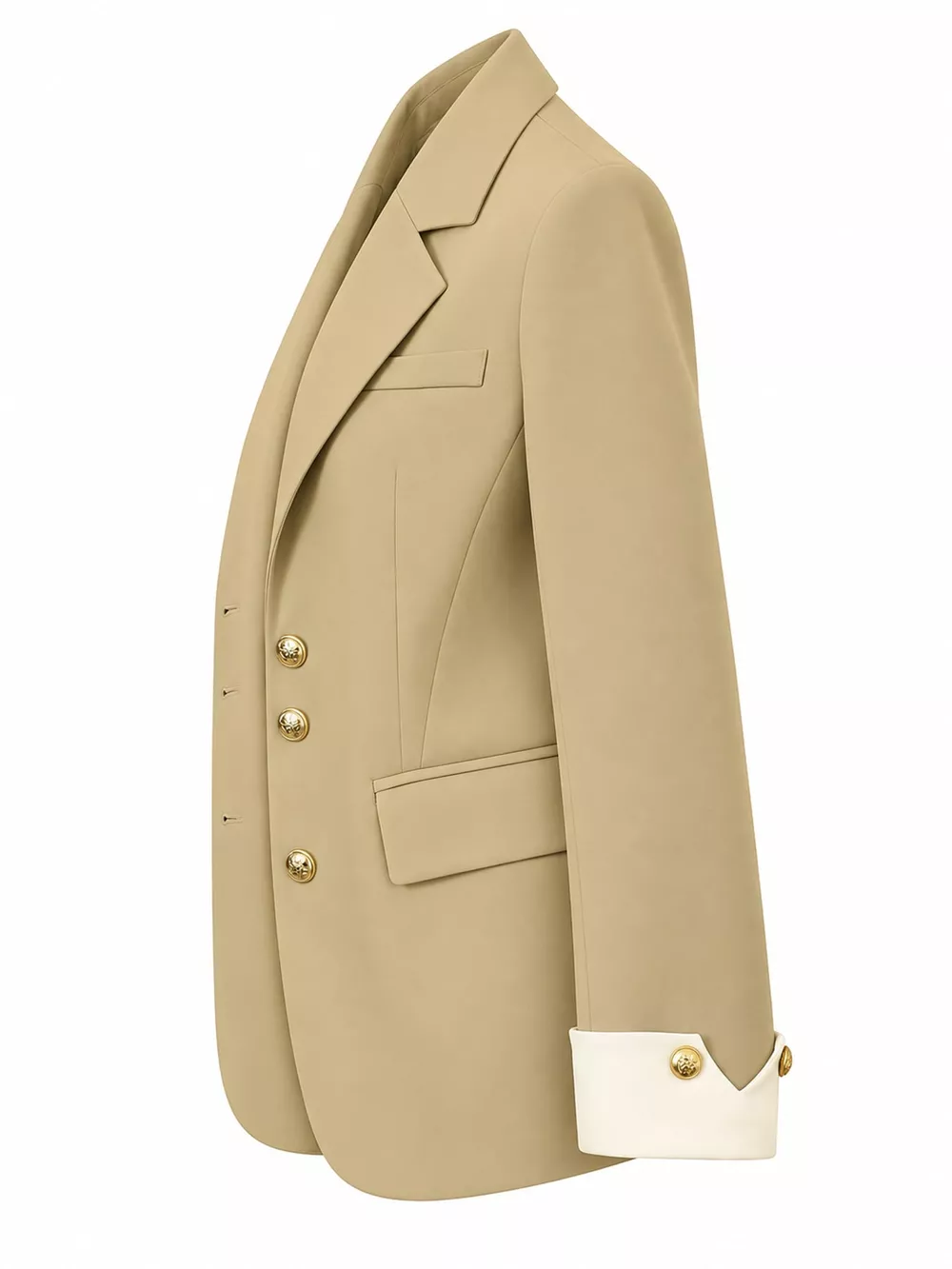 Full Size Single-Breasted Blazer with Gold Button Accents Plus Size, image 17