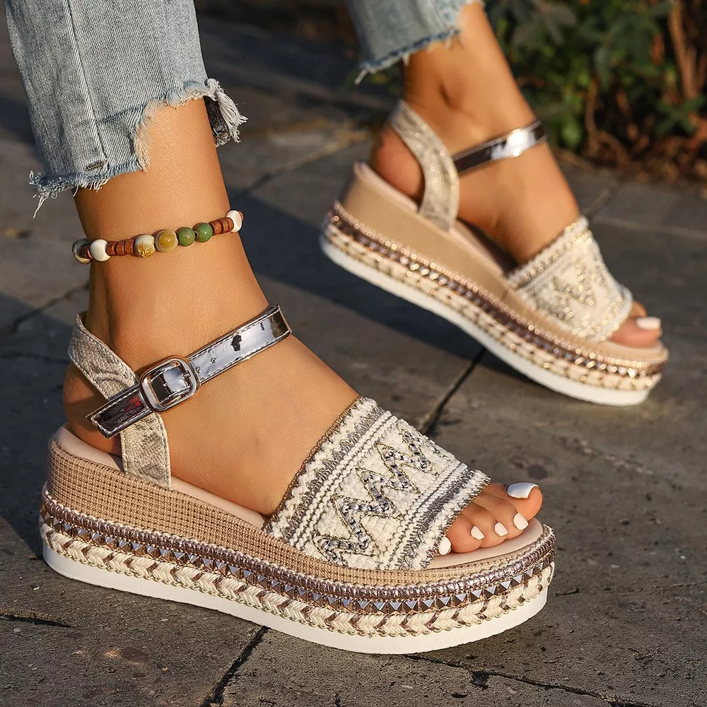 Open Toe Wedge Sandals, image 5
