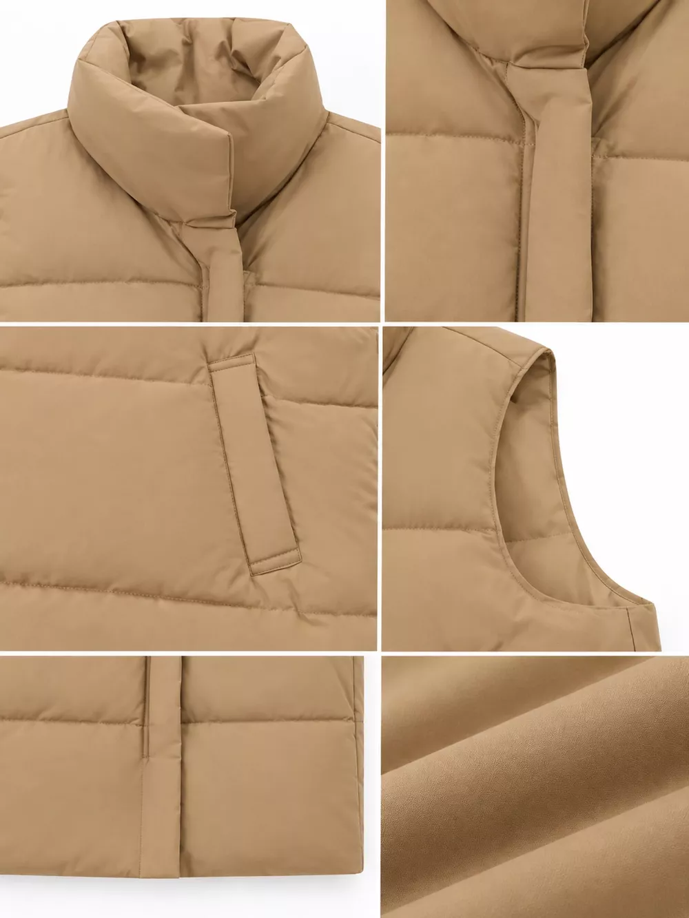 Stand-Up Collar Puffer Vest Coat, image 10