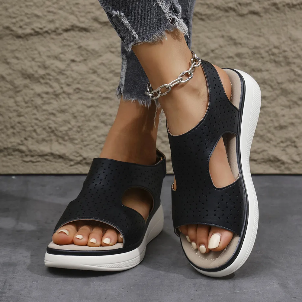 Cutout Platform Sandals, image 2