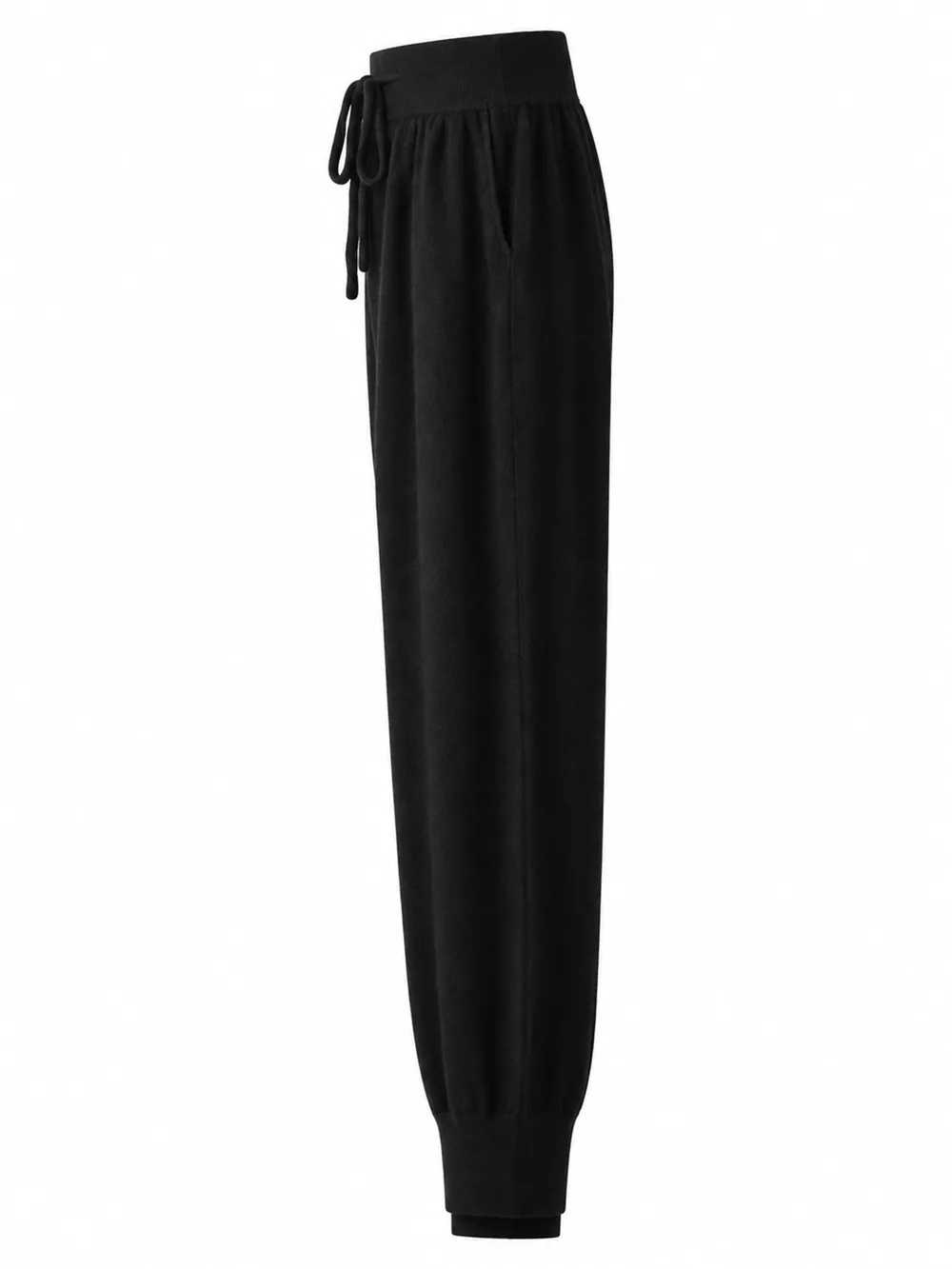 High-Waisted Drawstring Wool Sweater Pants, image 9