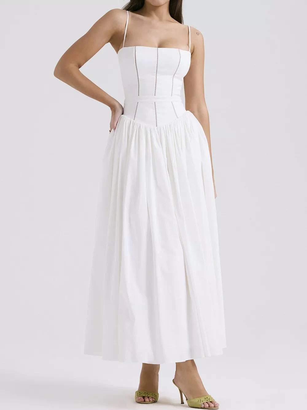 Floral Spaghetti Straps Midi Dress, image 5