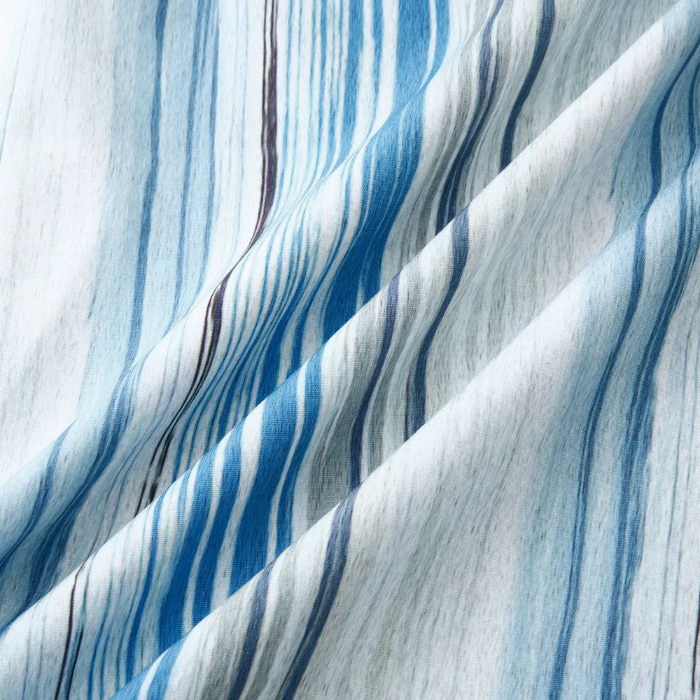 Men's Striped Button-Up Long Sleeve Shirt, image 4