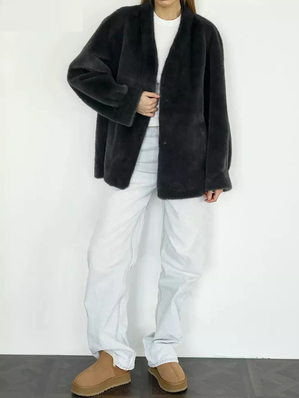 Faux Fur Open-Front Outerwear, image 15