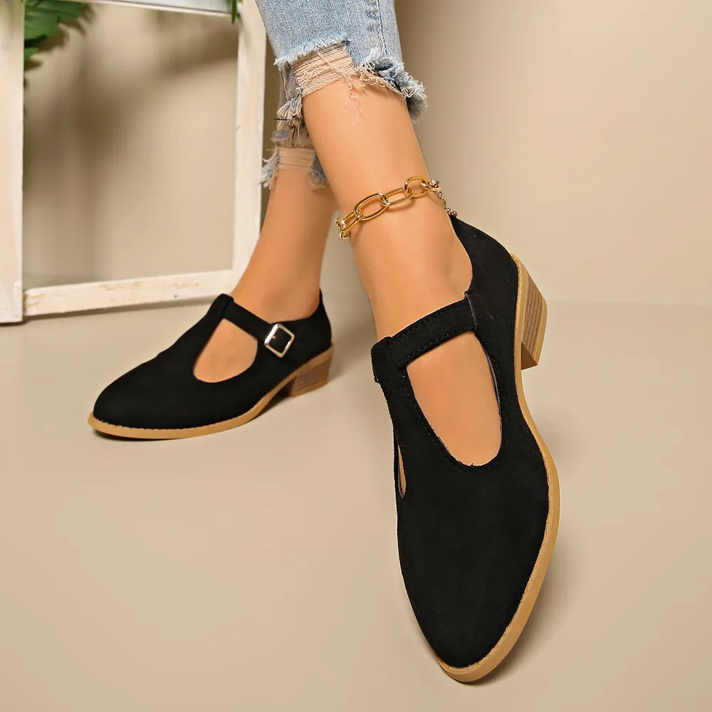 Classic Suede Block Heel Slip-Ons, image 6
