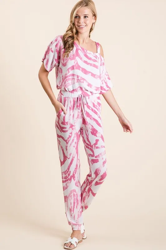 Zebra Print French Terry Top and Pants Set, image 12