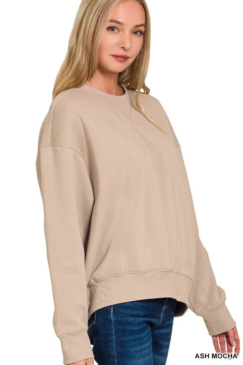 Fleece Long Sleeve Sweatshirts & Shorts Set, image 4