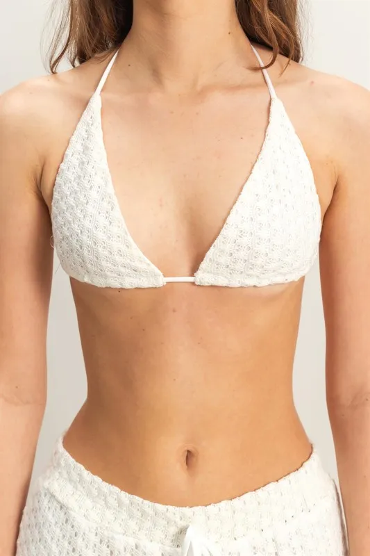 Crochet Bra and Drawstring Pants Set, image 2