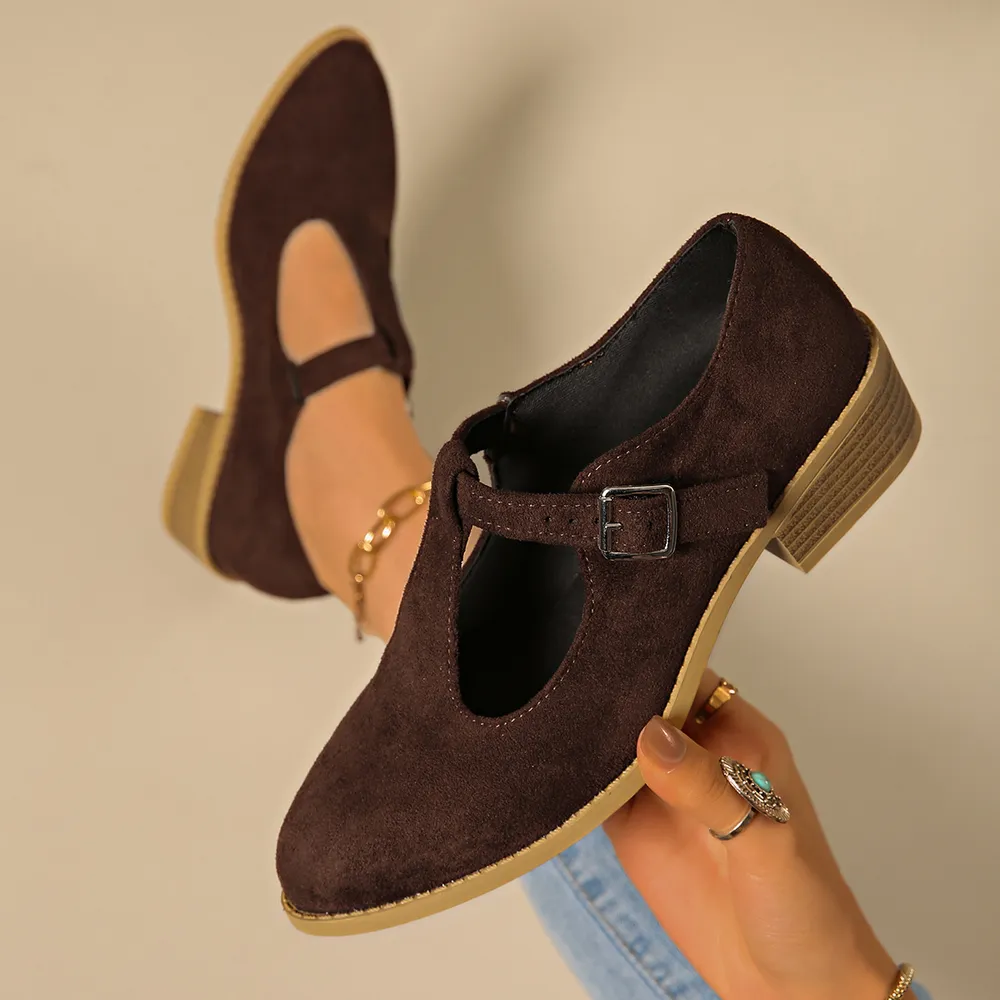 Classic Suede Block Heel Slip-Ons, image 8