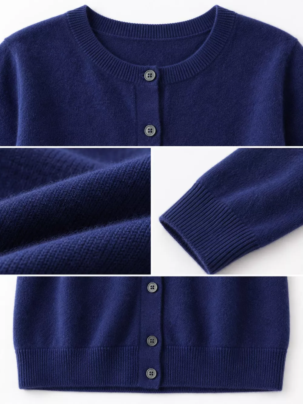 Classic Crew Neck Knit Cardigan, image 54