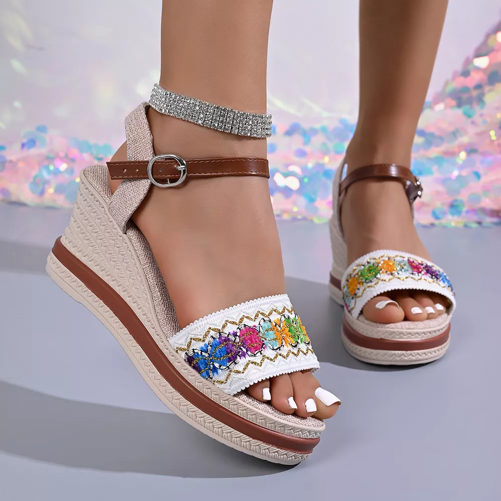 Open Toe Wedge Sandals, image 5