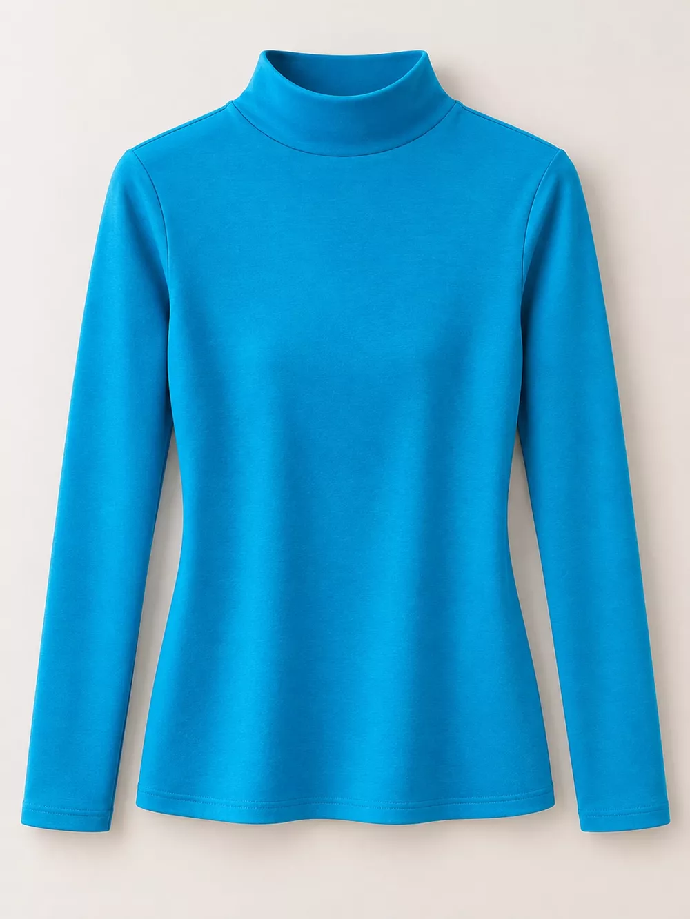 Full Size Slim-Fit Mock Neck Long Sleeve Basic T-Shirt Plus Size, image 23