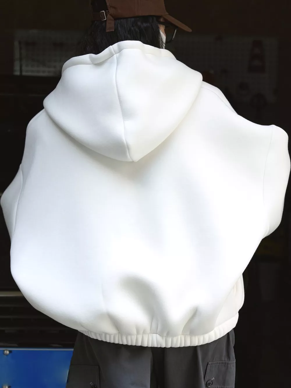 Oversized Fleece-Lined Zip-Up Hoodie, image 4