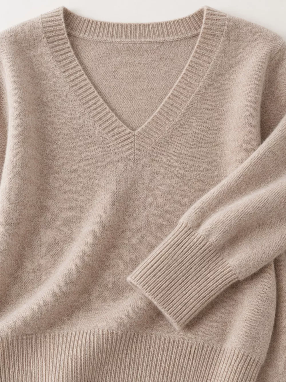 V-Neck Solid Color Sweater, image 36