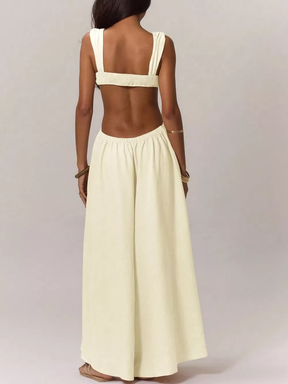 Backless Wide-Leg Jumpsuit with Cut-out Detail, image 14