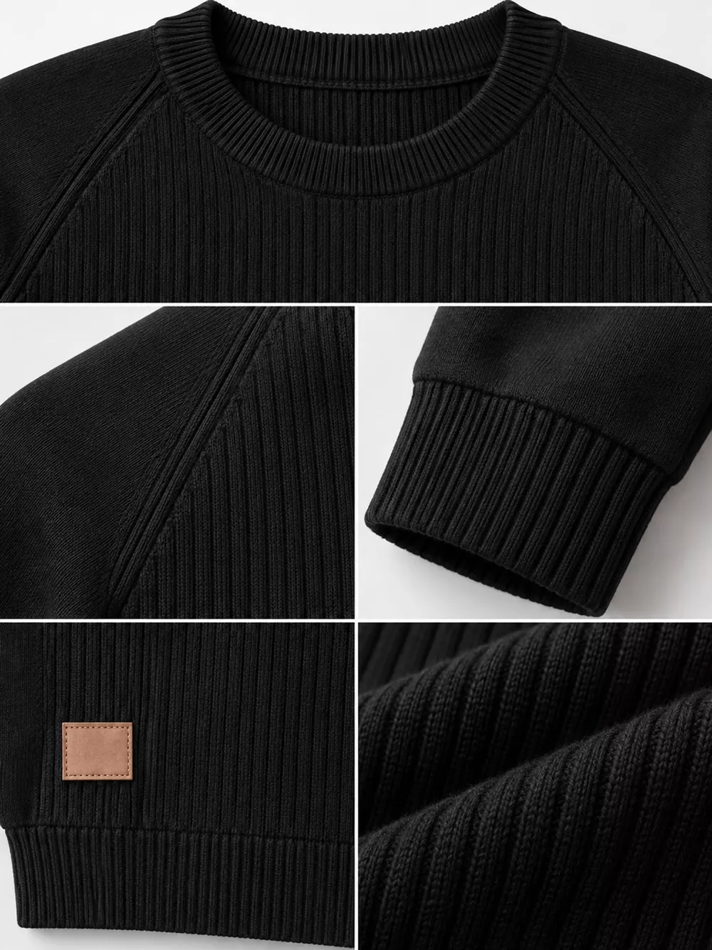 Full Size Ribbed Knit Raglan Sleeve Sweater Plus Size, image 17
