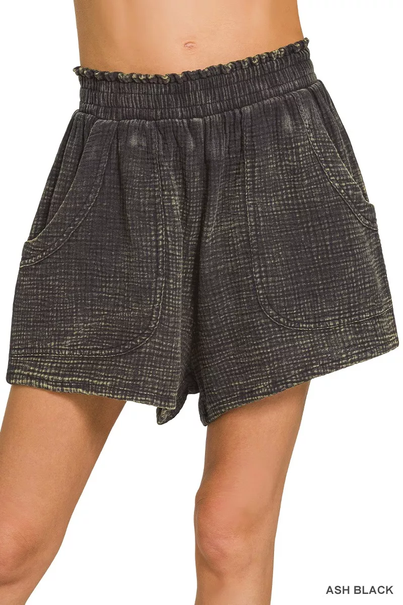 Washed Double Gauze Shorts