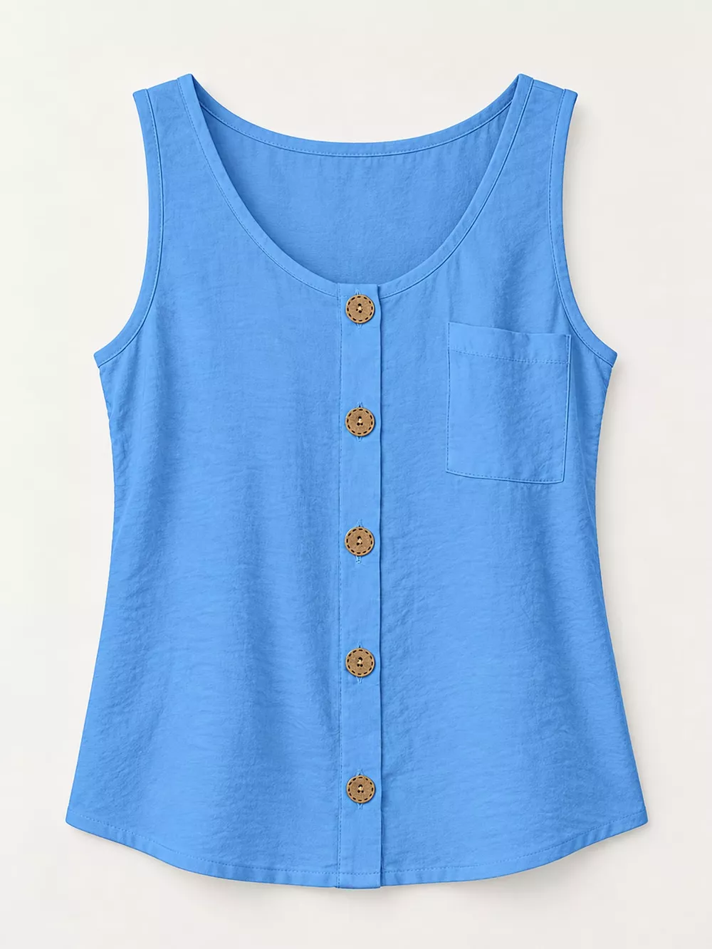 Full Size Casual Round Neck Tank Plus Size, image 19