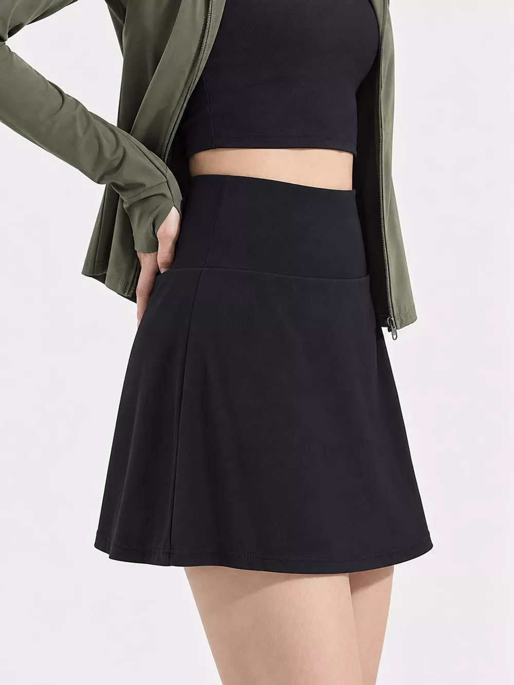 High-Waisted Pleated Active Skirt, image 7