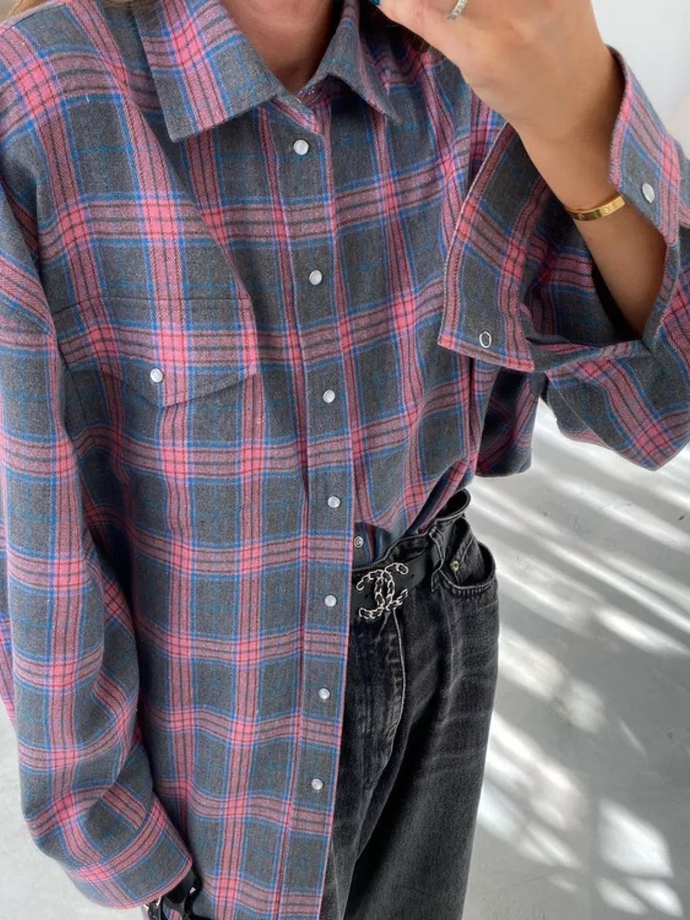 Plaid Button Up Shirt, image 2