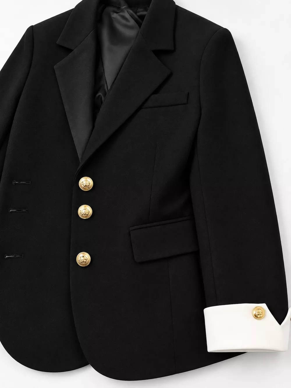 Full Size Single-Breasted Blazer with Gold Button Accents Plus Size, image 28