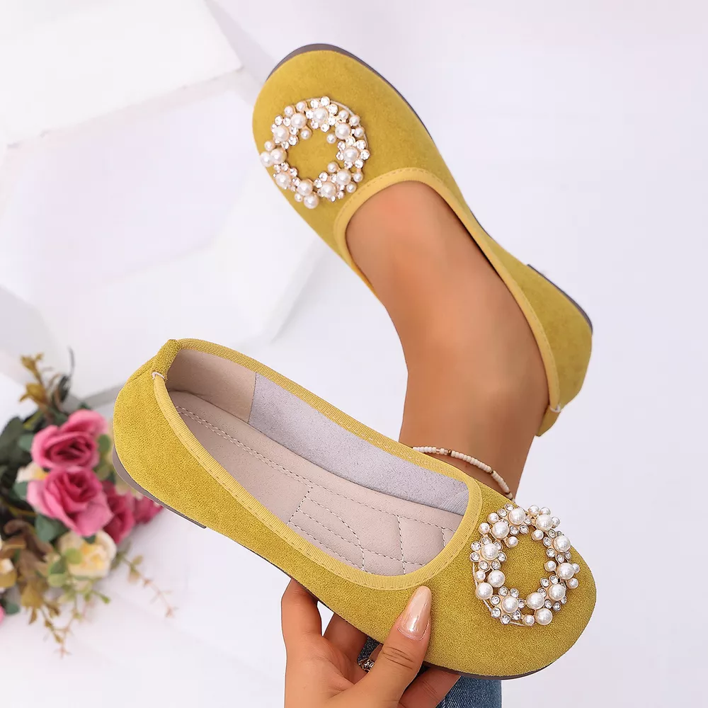 Pearl Embellished Slip-Ons, image 12