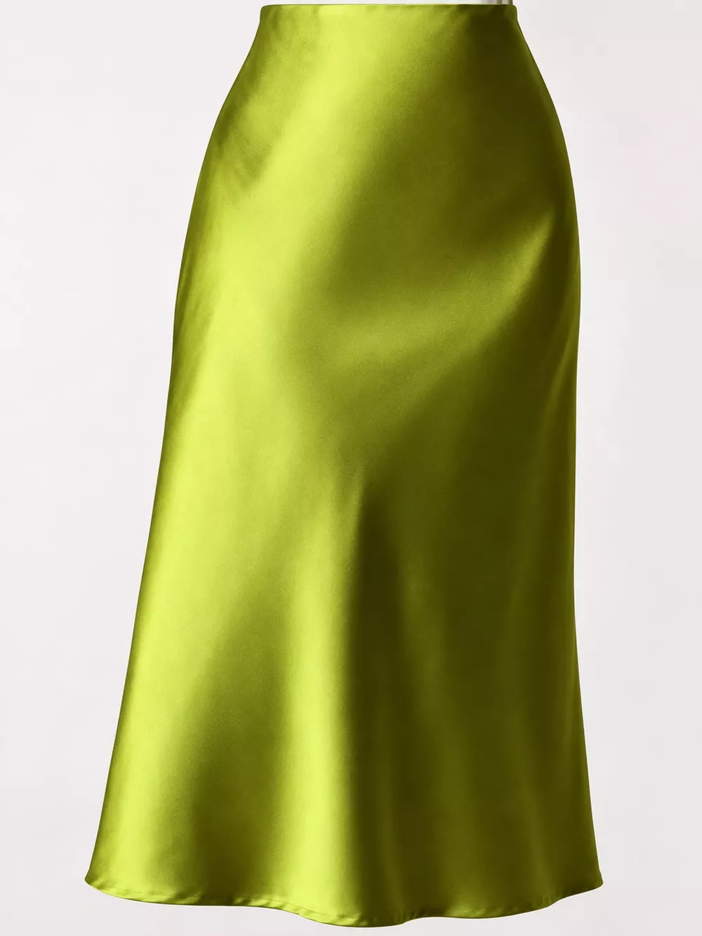 High-Waisted Satin Midi Skirt, image 41