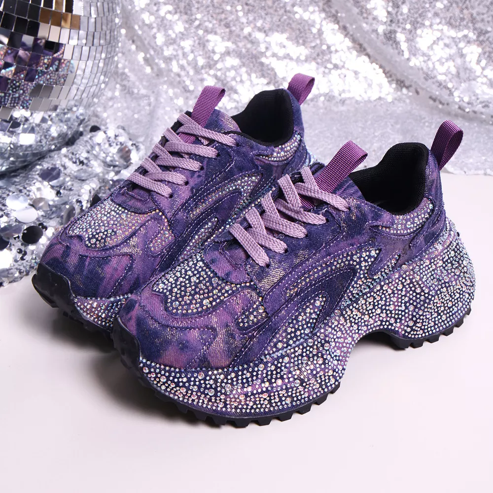 Rhinestone Lace Up Sneaker, image 2