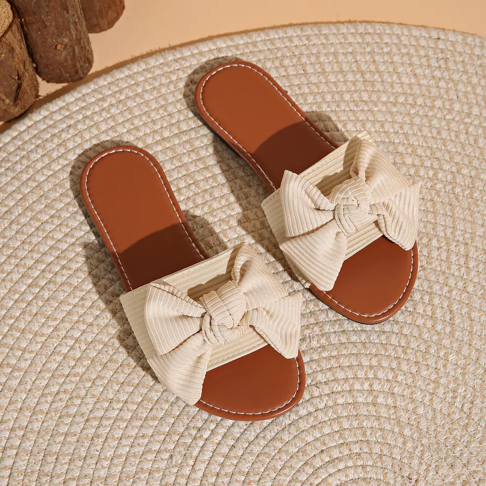 Bow Knot Decor Flat Sandals, image 9