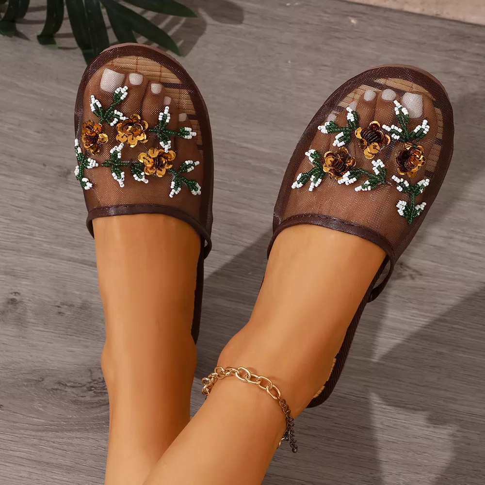 Floral Round Toe Sandals, image 10