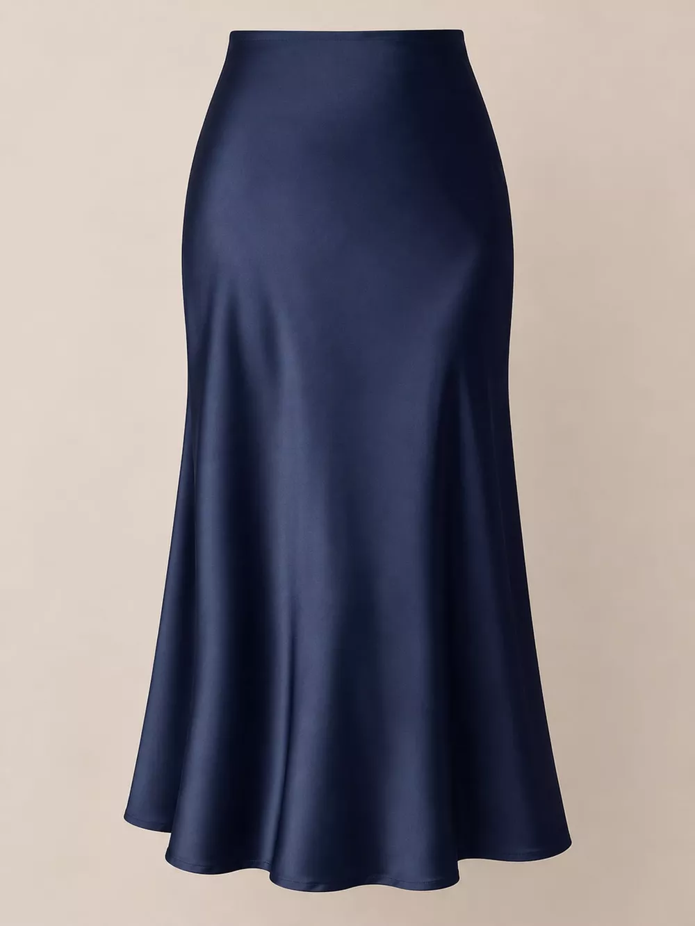 High-Waisted Satin Midi Skirt, image 26