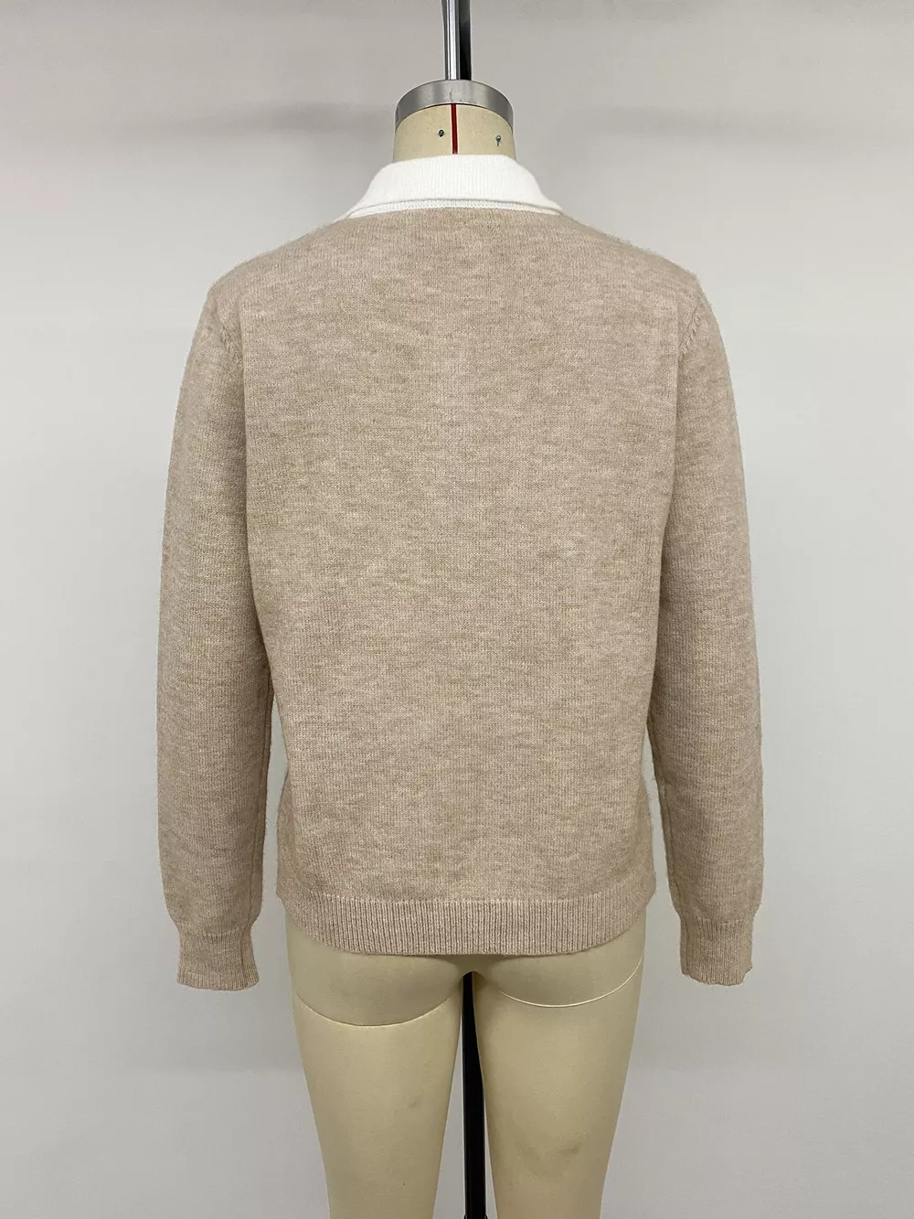 Argyle Patterned Polo Collar Sweater, image 13