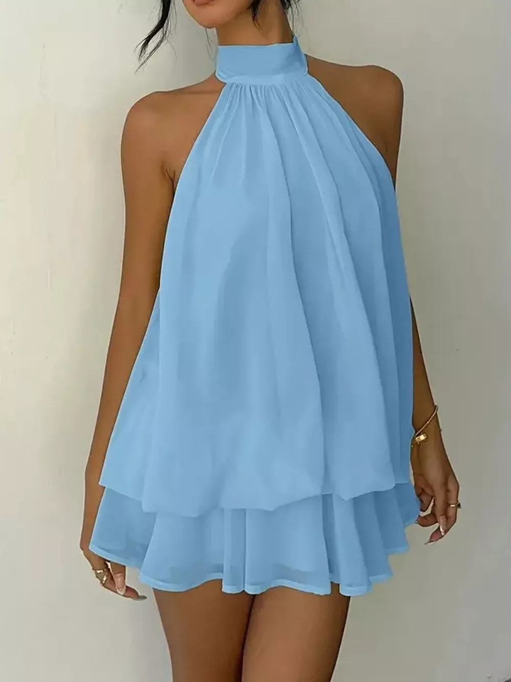 Halter Neck Ruched Mini Dress, image 28