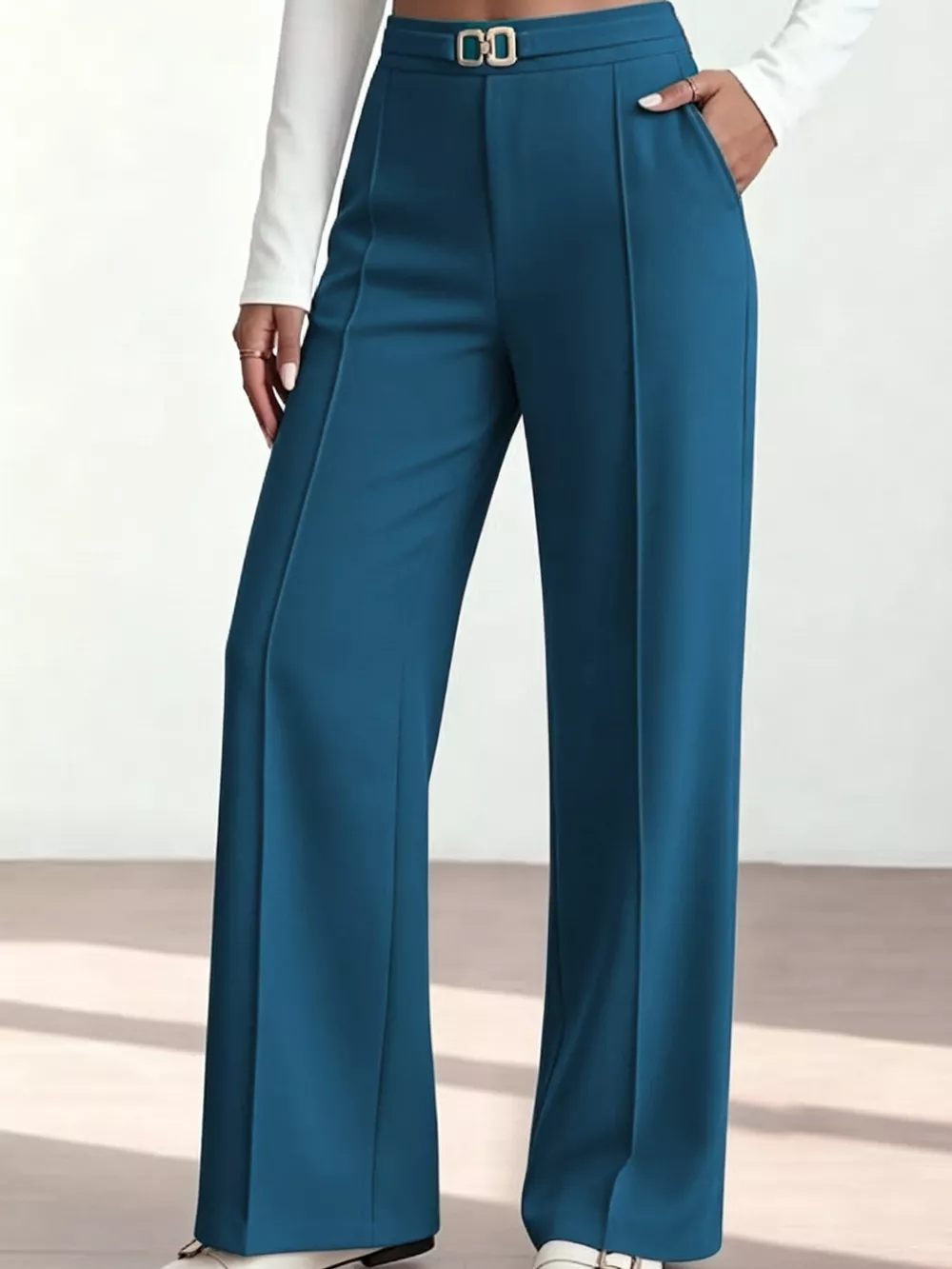 High-Waisted Wide-Leg Pants, image 3