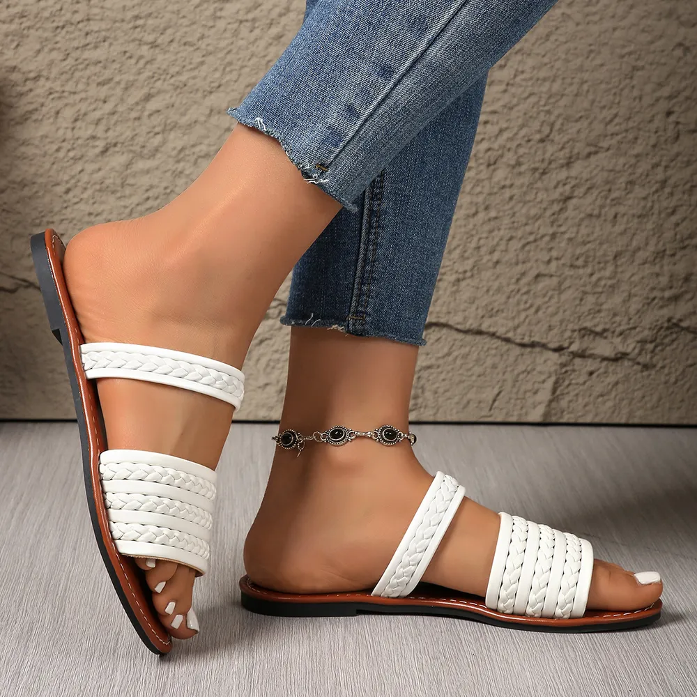 Open Toe Flats Sandals, image 7