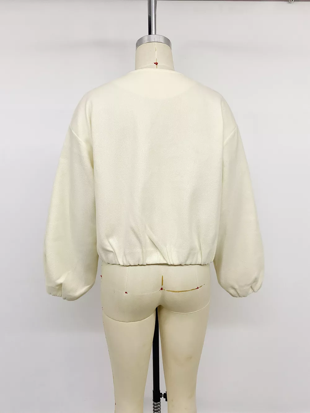 Fleece Bomber Jacket with Zipper Closure, image 13