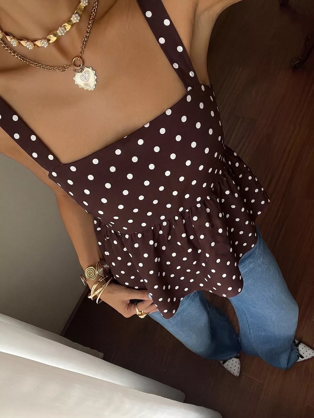 Polka Dot Tie Back Cami, image 4