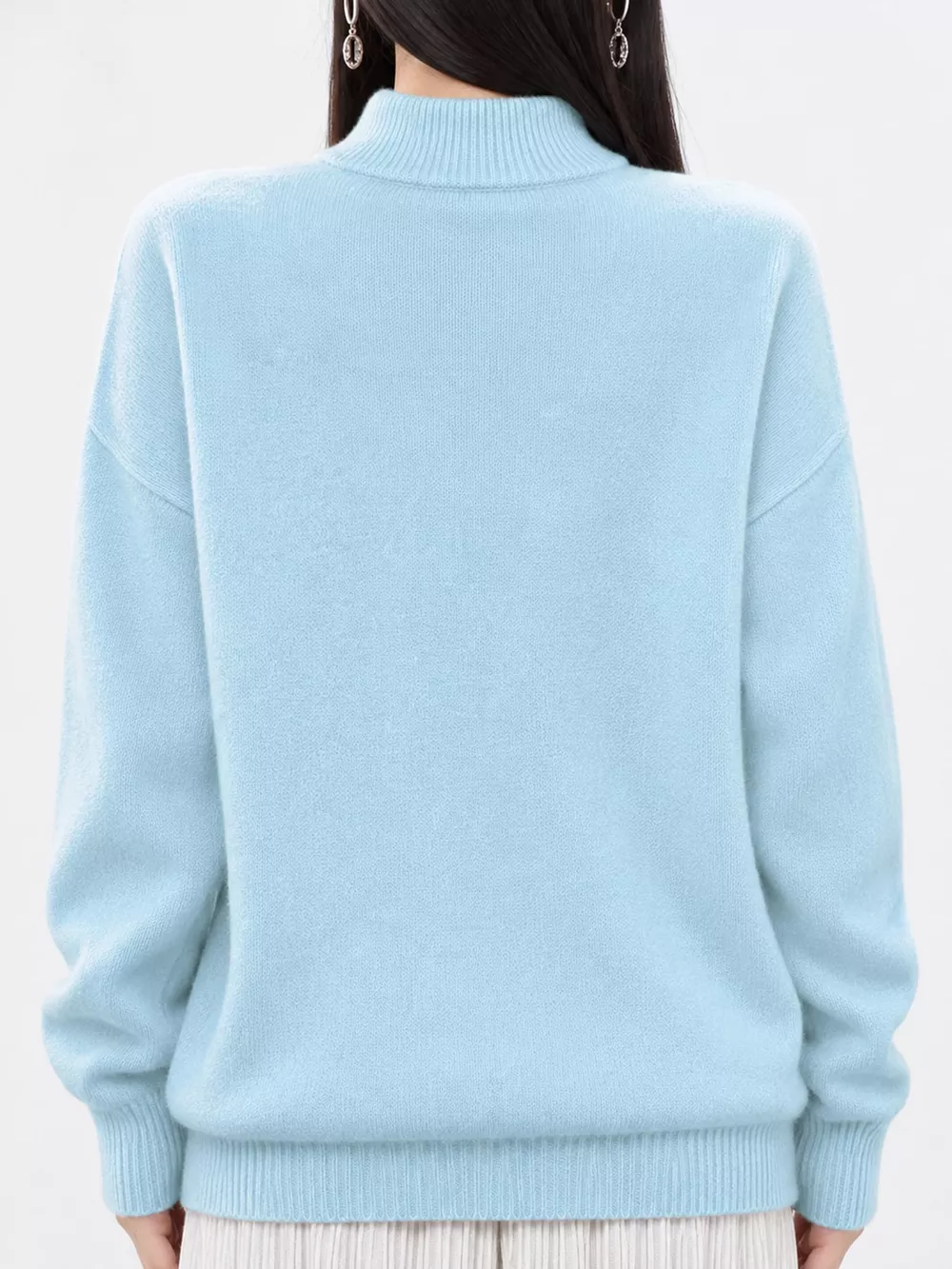 Turtleneck Dropped Shoulder Sweater, image 57
