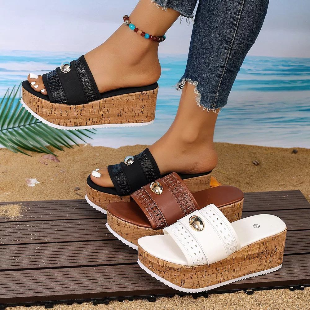 Open Toe Wedge Sandals, image 2